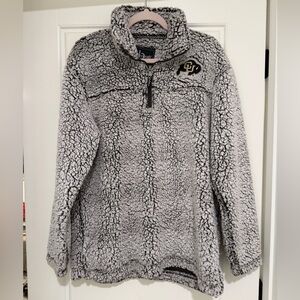 University of Colorado Gray Sherpa Fleece Pullover